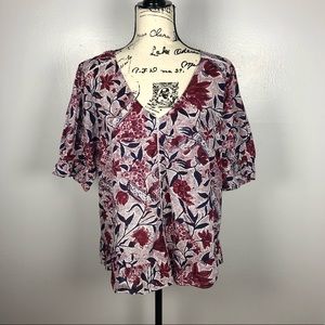 Lucky Brand Fall Floral Blouse